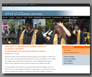 Academic Advising Home Page Screen Shot
