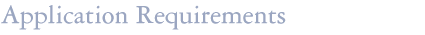 Application Requirements