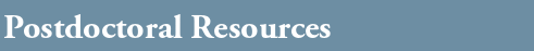 Postdoctoral Resources